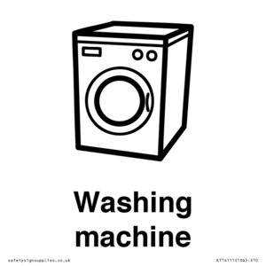 Dementia washing machine sign